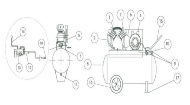 Iron Horse Comprressor Parts Diagram