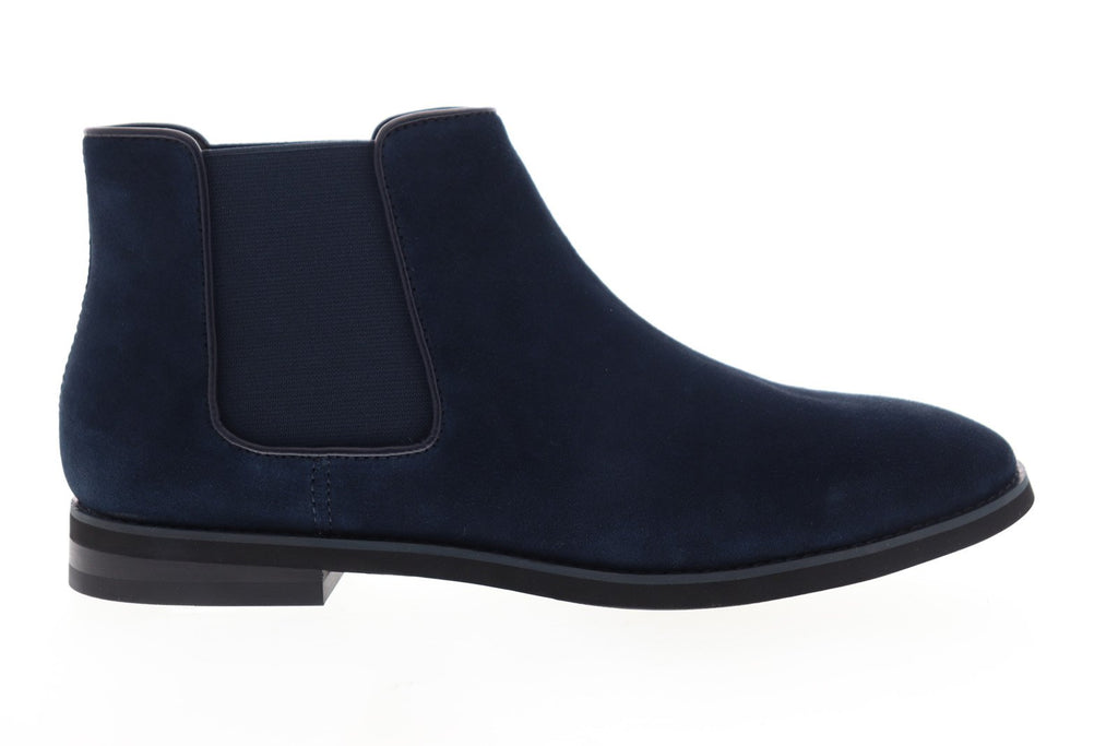 Calvin Klein Alixander Calf Suede 34F0478-DNY Mens Blue Chelsea Boots