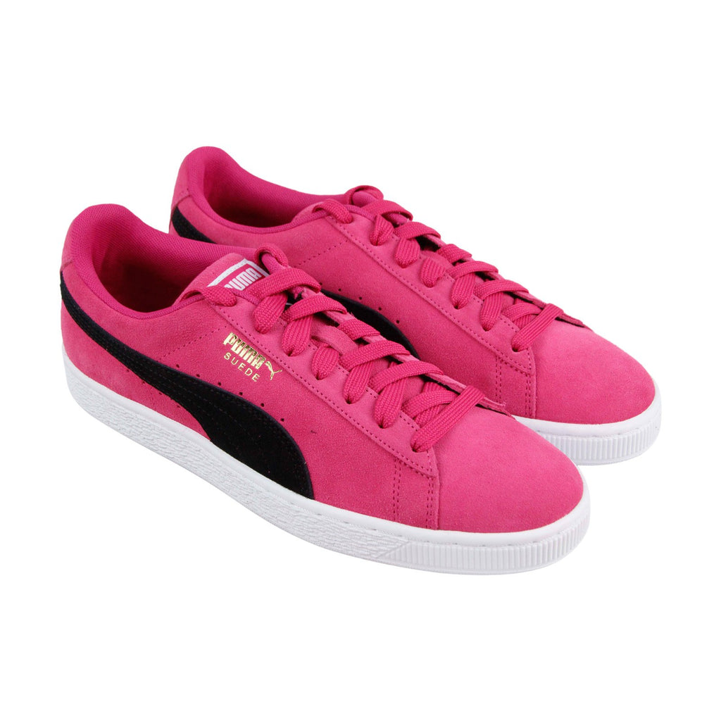 puma suede pink and black