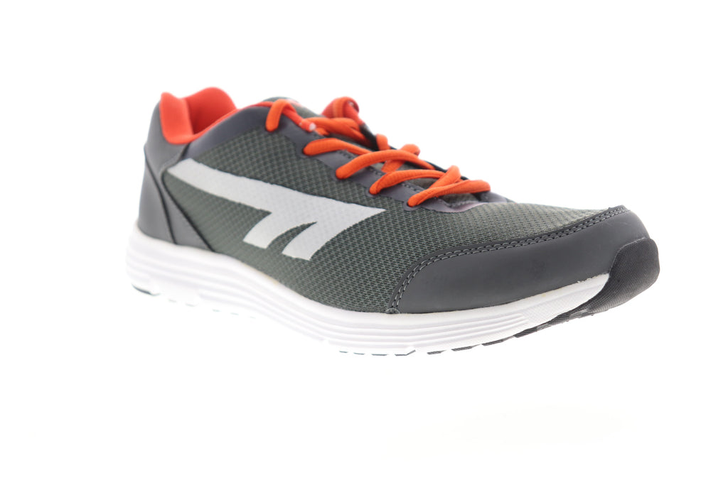 Hi-Tec Pajo A005034-021-01 Mens Gray Mesh Lace Up Athletic Running Shoes 