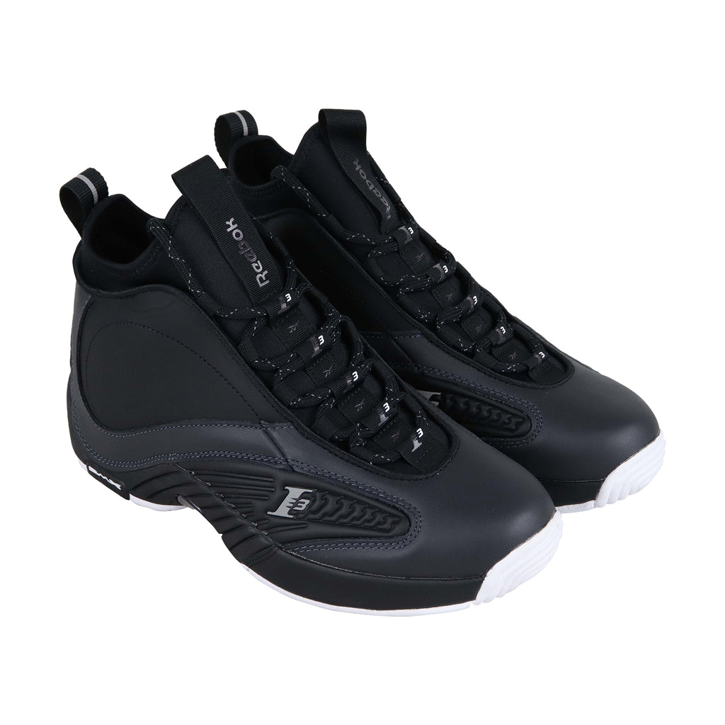 Reebok Iverson Answer IV.V Mens Black Lace Up Athletic Gym Basketball - Ruze Shoes