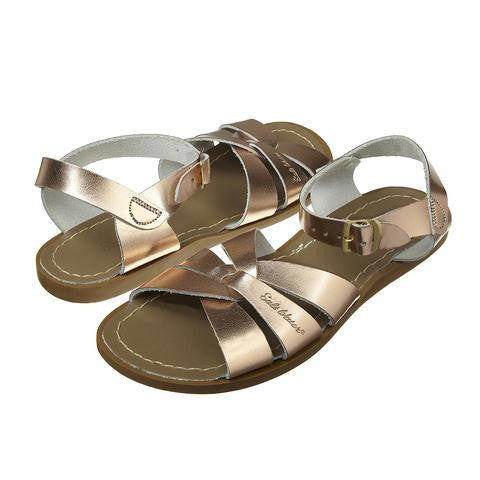 rose gold saltwater sandals