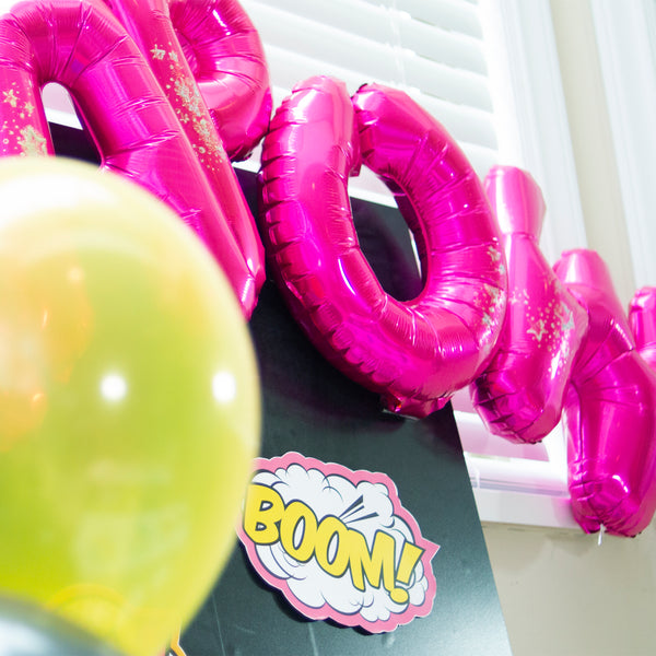 Popper Box Co. Superhero Girl Party - balloons