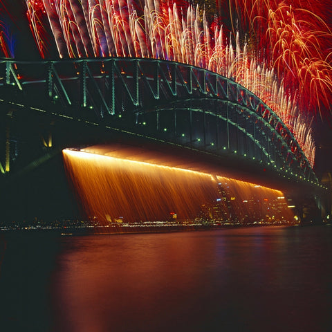 bridge with lights