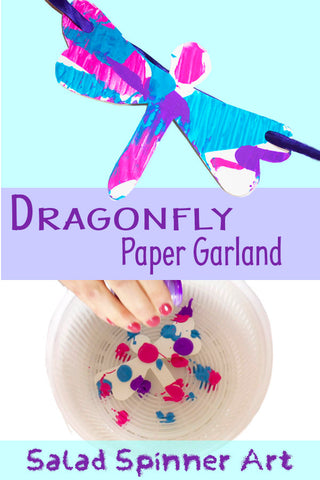 Dragonfly Paper Garland | Spin Art | Spin Painter | Fun Crafts for Kids | Easy Crafts for Kids | Easy Crafts