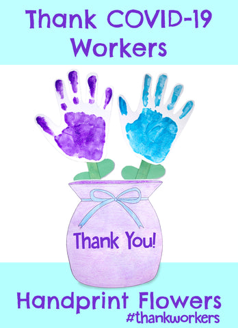 Handprint Flowers | Paper Crafts Easy for Kids | Art and Craft Paper Easy | Essential Workers Tribute
