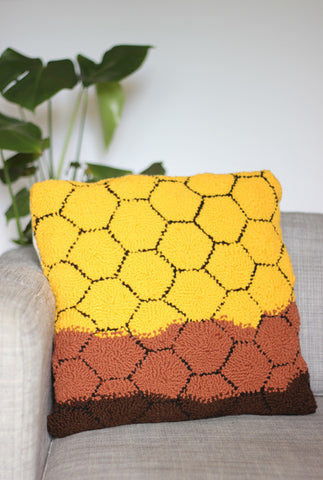 tufted pillow by andie solar of myra and jean