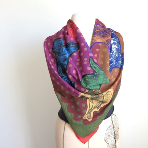 animal print scarf wearable by diane hoffman tuft the world 