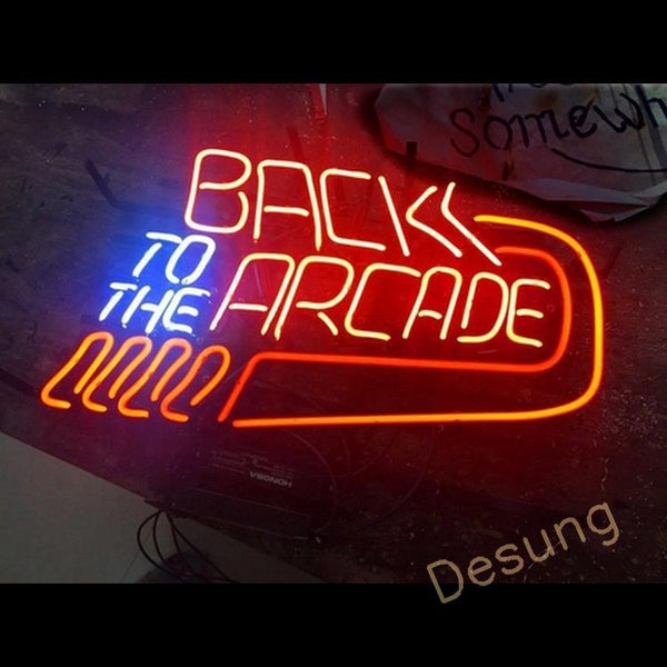 New Arcade Game Room Back To The Future Beer Light Lamp Neon Sign 14" 