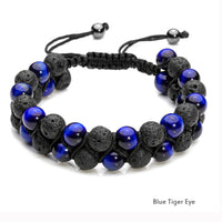 jovivi blue tiger eyes gemstone bracelet for men