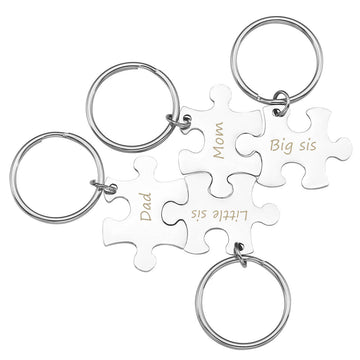 Jovivi personalized family keychains matching puzzle tag keychain 
