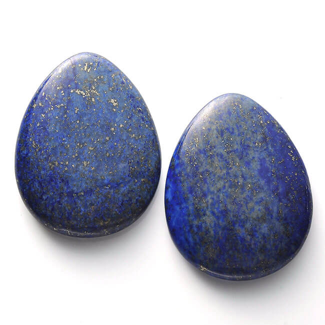 Thumb Worry Stone Water Drop Natural Dyed Lapis Lazuli Chakra Reiki Healing Crystals jovivi Tumbled Palm Stone