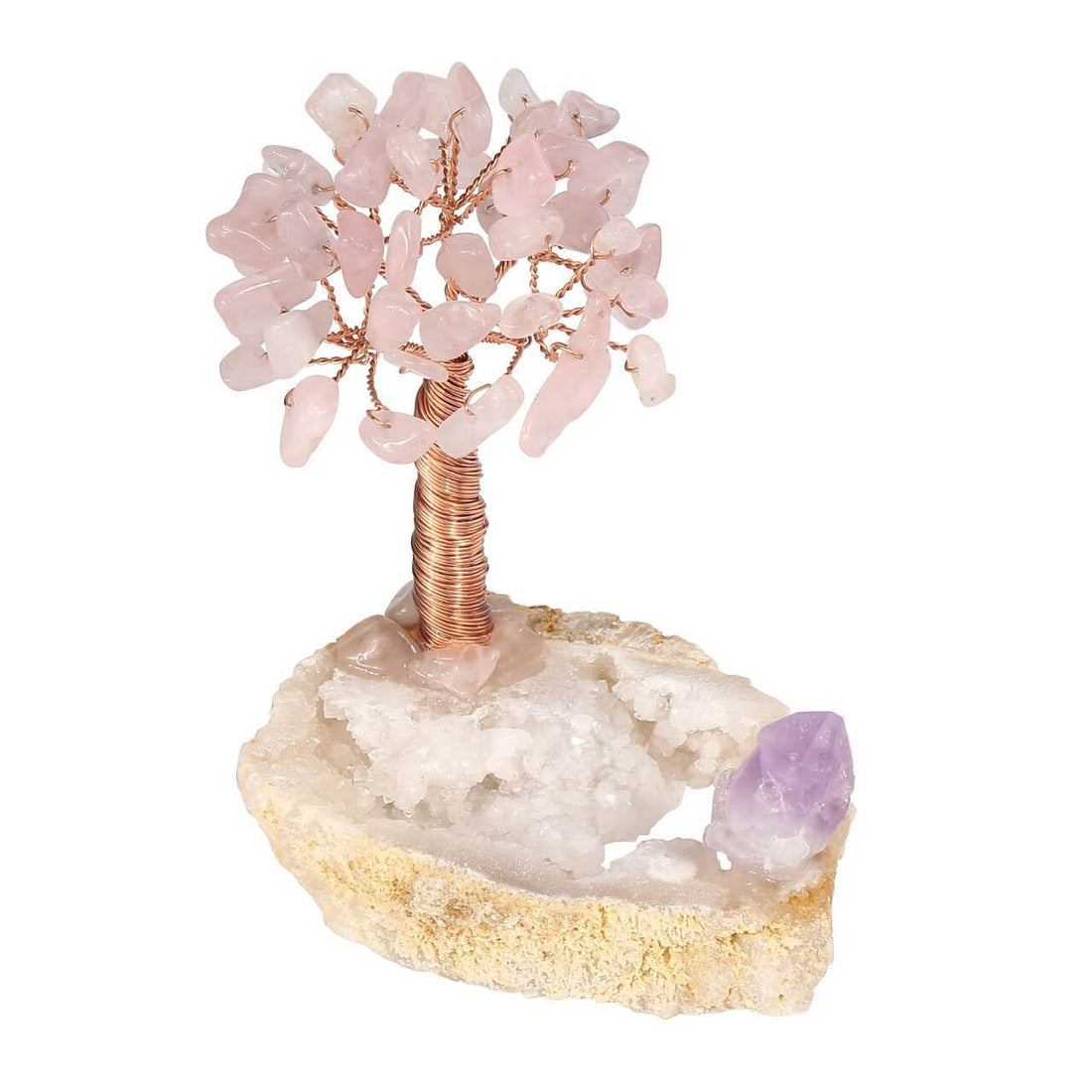 asd038903 jovivi natural rose quartz money tree gemstone ornament healing crystal decoration