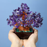 Natural Crystals Money Tree Feng Shui Ornament 6.3'' | Jovivi