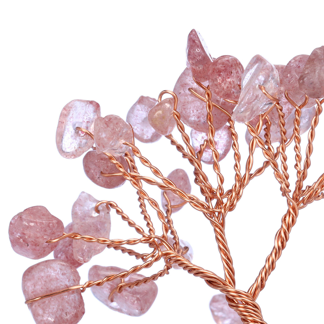 Natural Crystals Money Tree with Raw Crystal Base Feng Shui Ornament | Jovivi