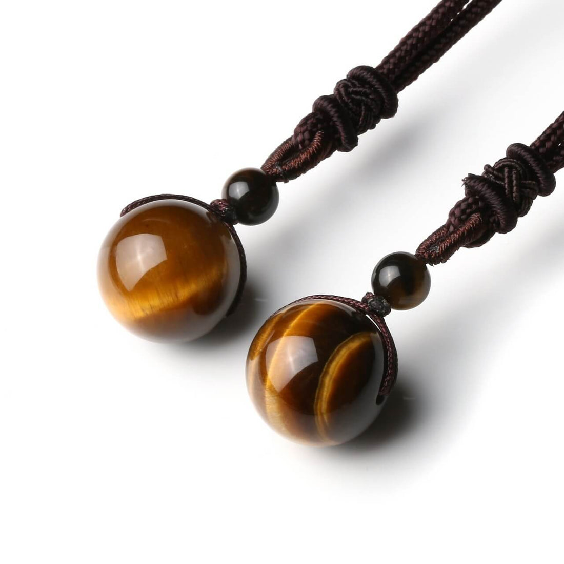 Natural Tiger Eye Lucky Blessing Protection Beads Pendant Necklace | Jovivi - Jovivi