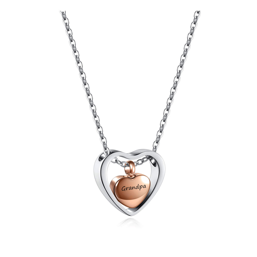 jng050102 Jovivi personalized heart shape urn neckalce for ashes memorial pendant for women