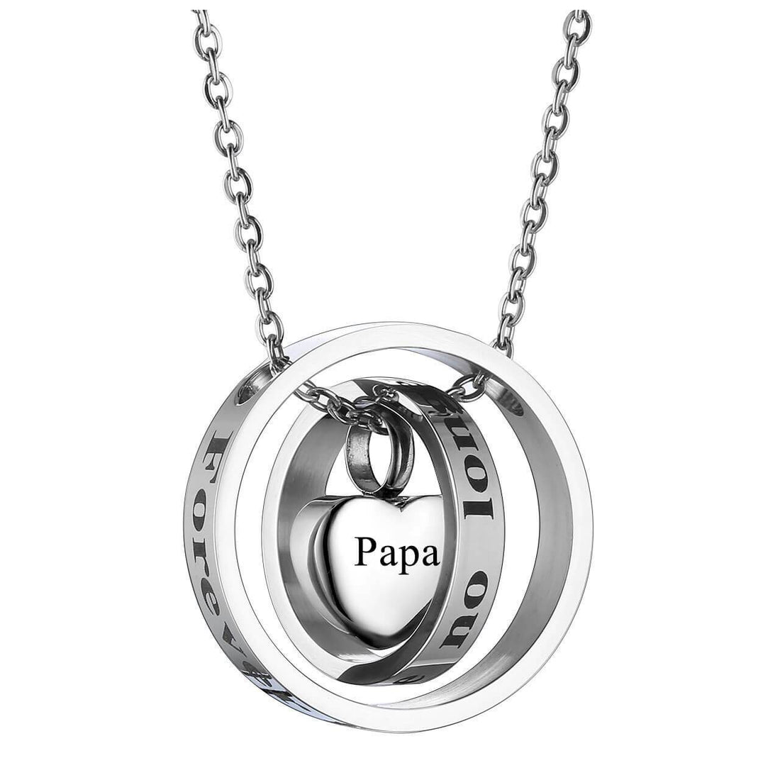 Jovivi personalized nameplate urn necklace for ashes pet cremation necklace, front side, jng055201
