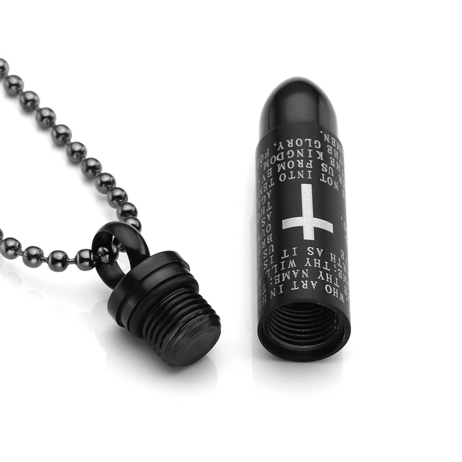 Bullet Container Pendant Urn Necklace for Ashes | Jovivi - Jovivi