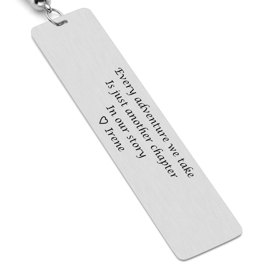 jovivi personalized metal bookmark stainless steel rectangle tag with tassel for book lover