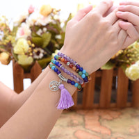 7 chakras amethyst mala prayer bracelet model
