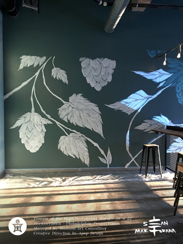 Madison Art Sean Martorana Mural Hops Restaurant Philadelphia Installation