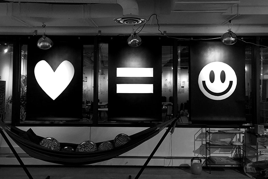 Sean Martorana Signs of Solidarity Stencil Sign Love Equality Happiness Philadelphia