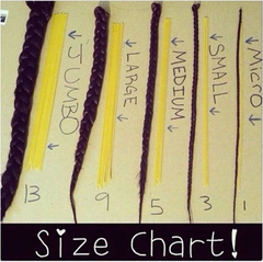 braided wig size chart by express wig braids