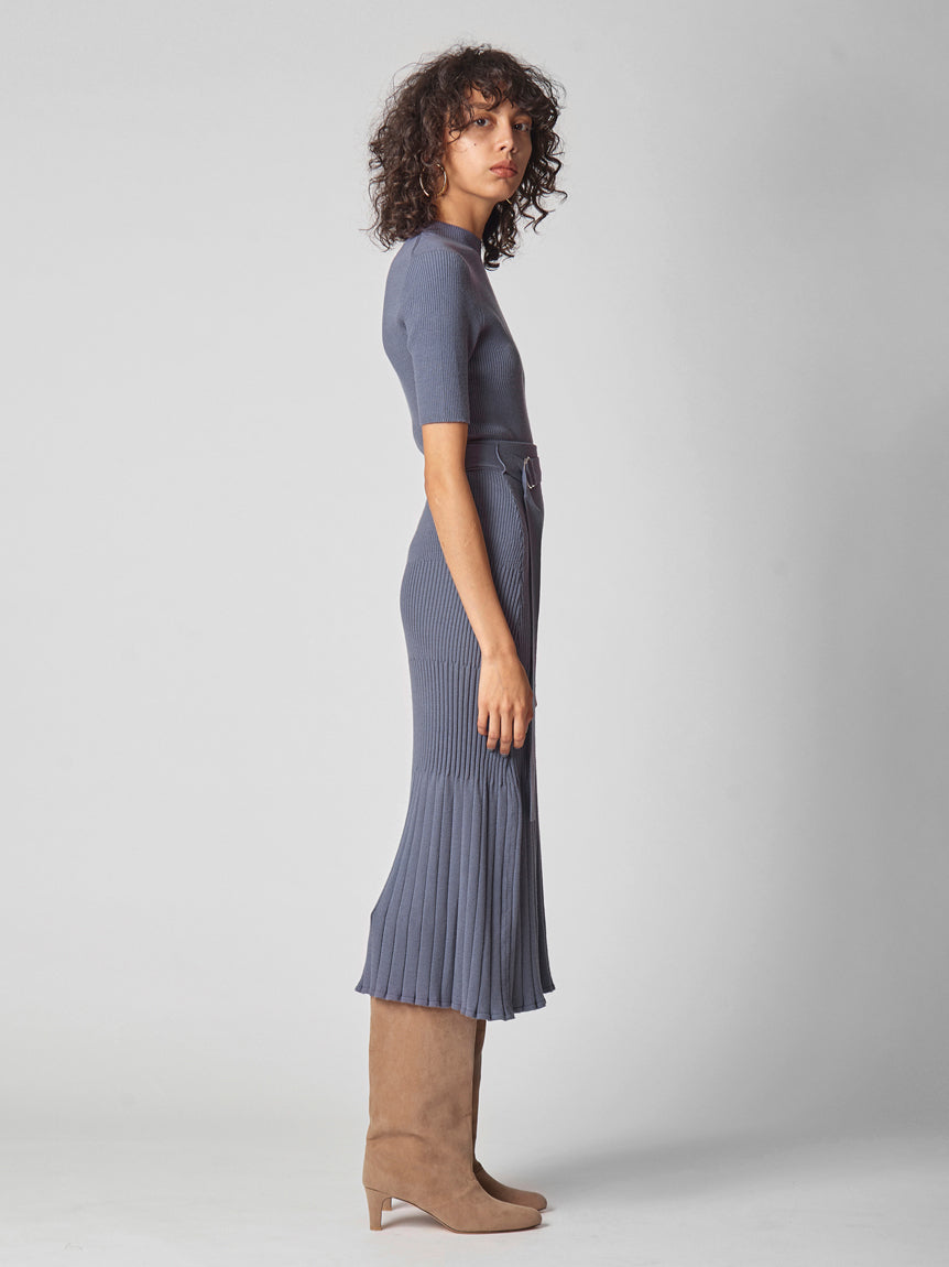 Half-sleeve knit set-up