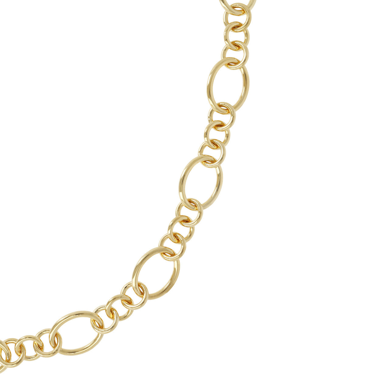 LARGE OVAL LINK NECKLACE – Soave Oro