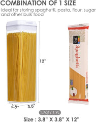 Vtopmart Airtight Spaghetti Containers, 1 Size, 4 Pieces