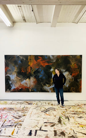 Erin Lawlor in her studio, 2019, image courtesy Rosie Osborne.