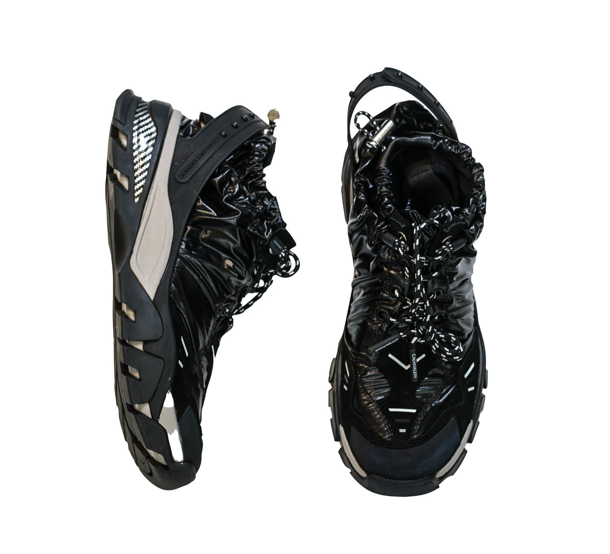 Calvin Men's Black Shiny Nylon Sneaker 205 – Luisa Boutique