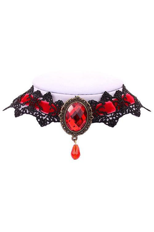 red lace choker