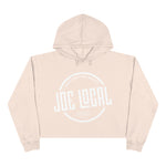 Joe Local Pale Pink with White Circle Logo Crop Hoodie