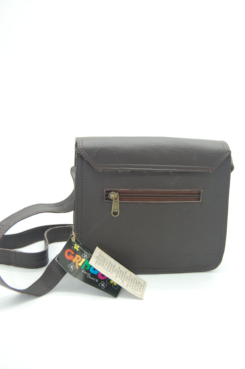 fair trade leather bag