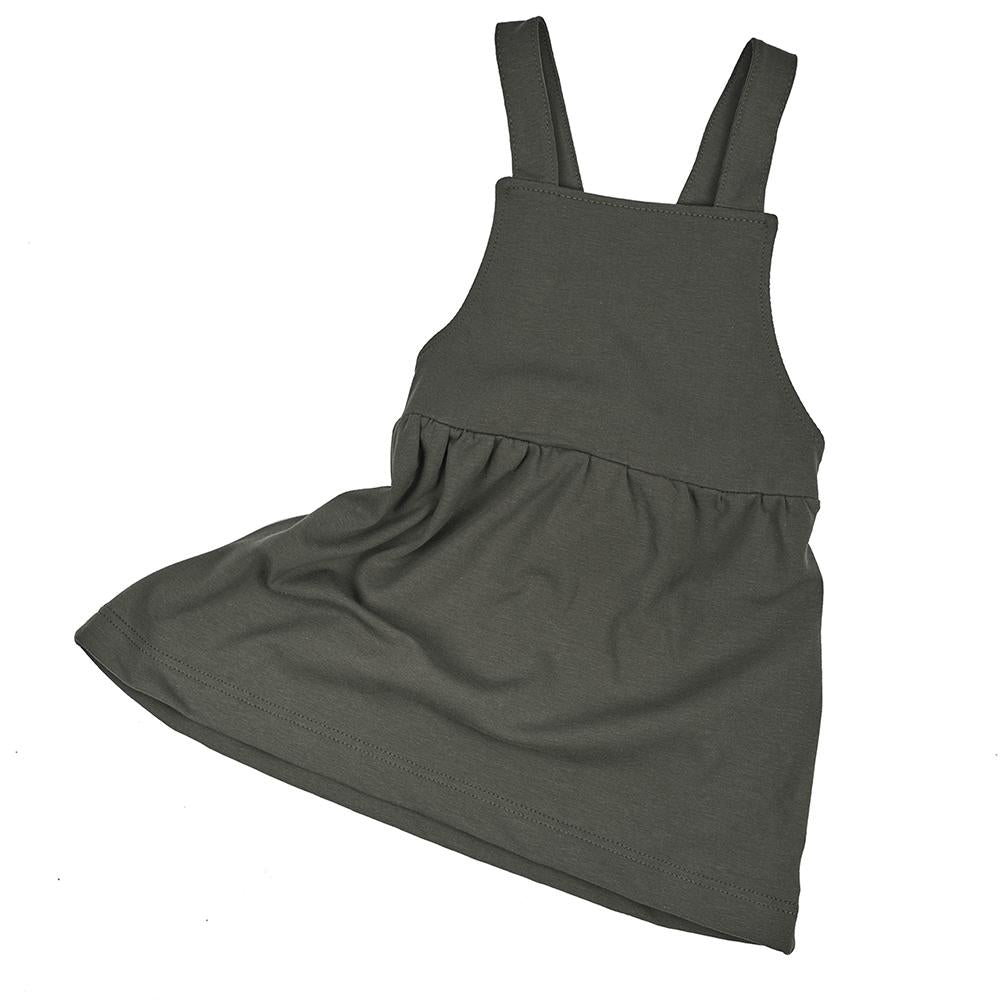 army green overall dress