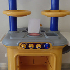 A plastic kitchen for children