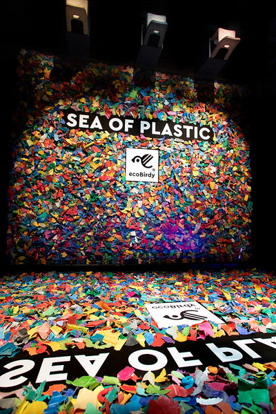 Sea of Plastic Exhibit by ecoBirdy at Salone Del Mobile