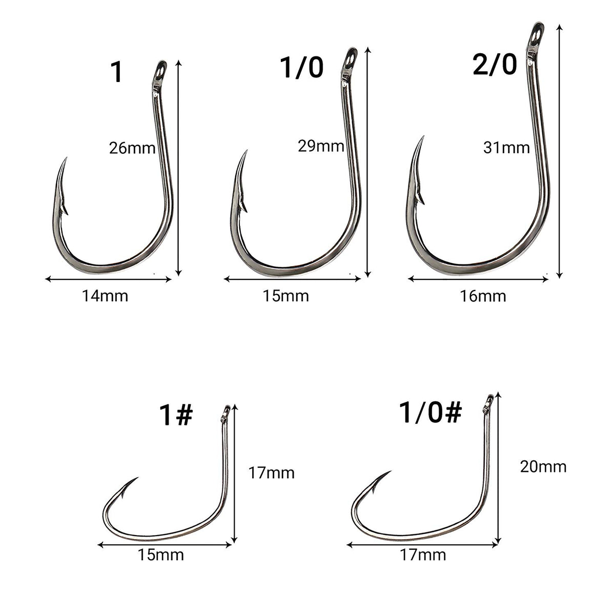 RUNCL 50pcs drop shot fishing hooks Runcl