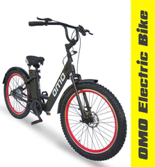 OMObikes e bike black color with Fat tyres