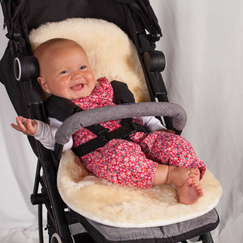 sheepskin pram liner - one of our popular baby gifts