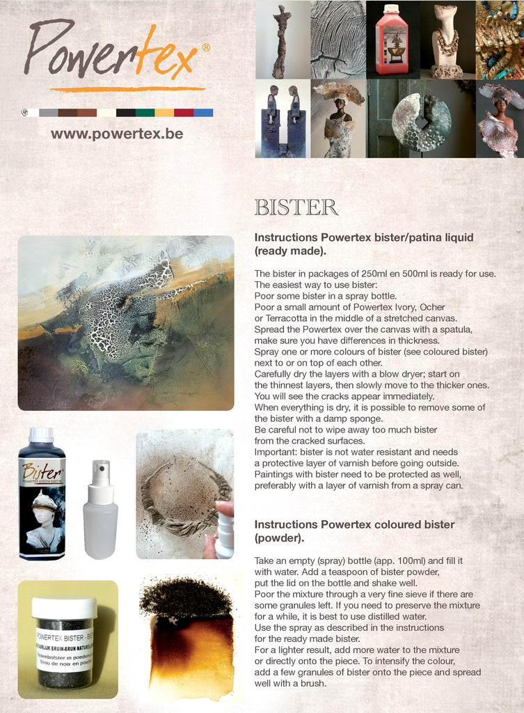 How to create special effects in paintings with Powertex and Bister?