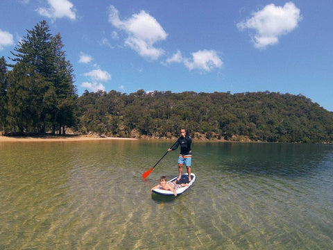 Paddleboarding in Pittwater