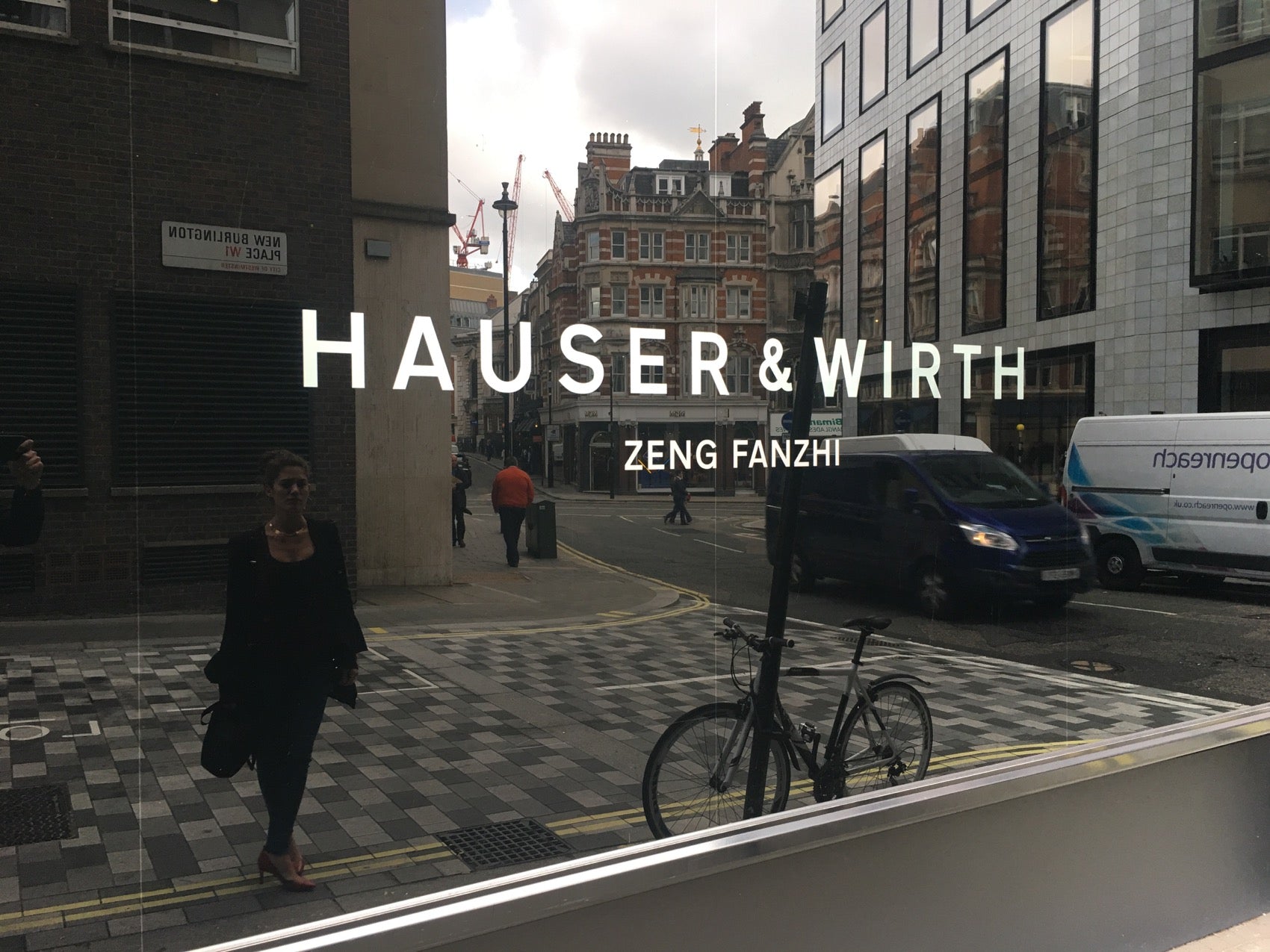 Outside Hauser & Wirth, London for Zeng Fanzhi's In The Studio show