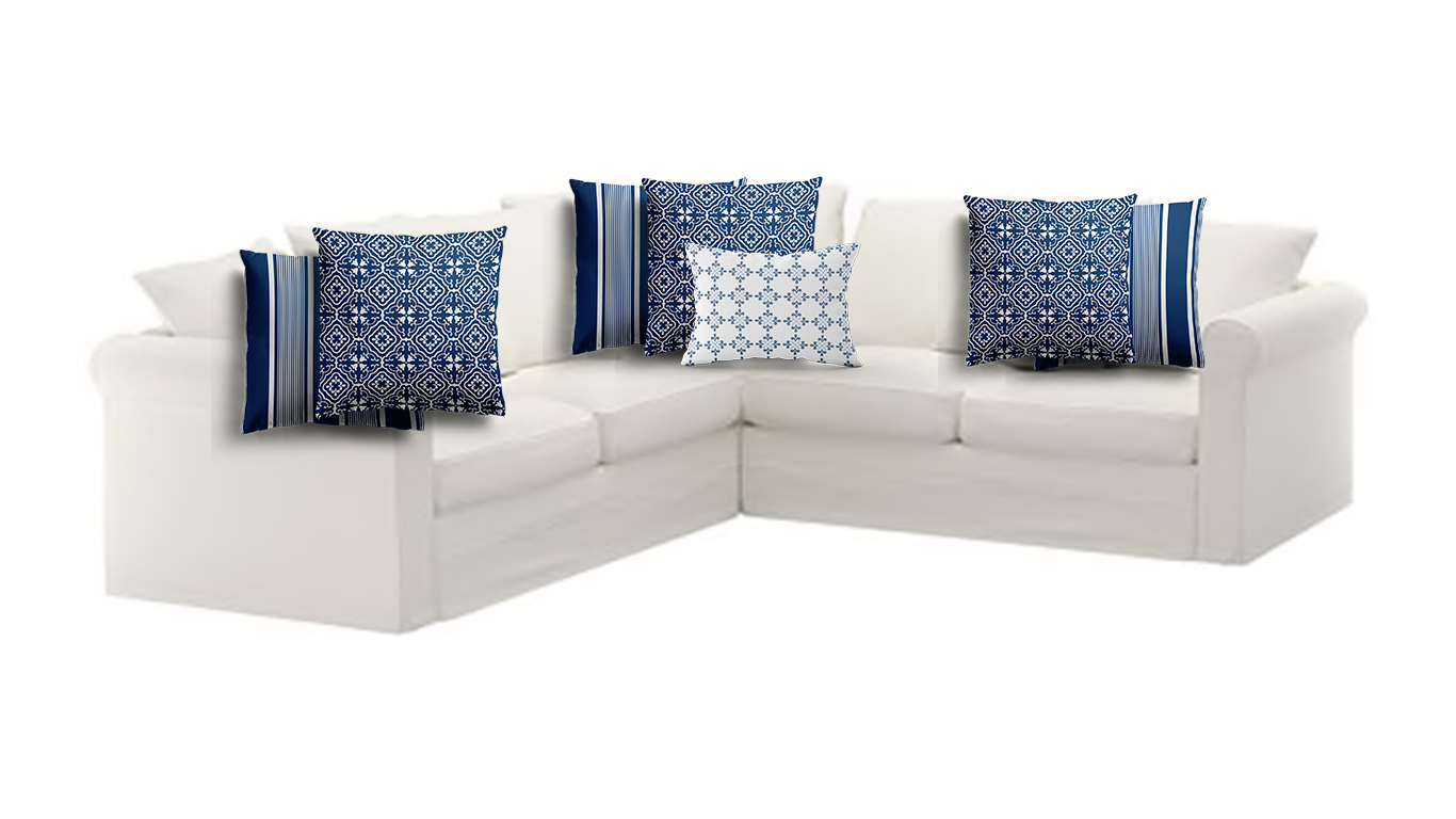 Cushion Arrangement Corner Sofa