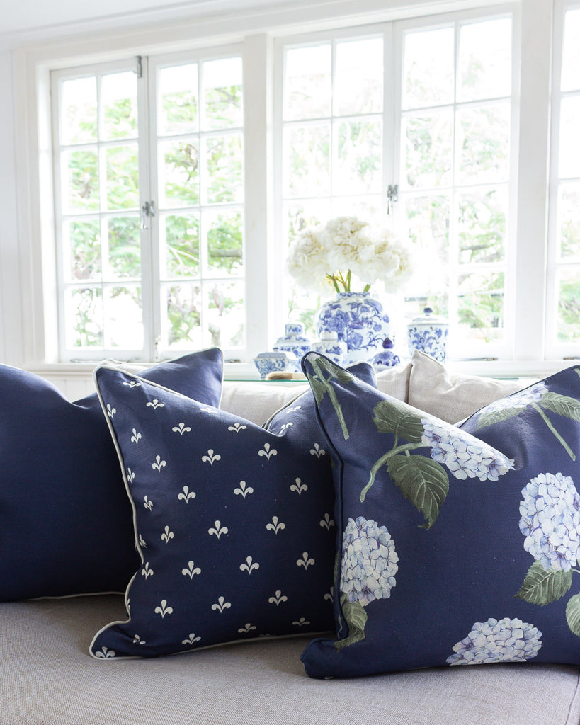 Custom Cushion Blue Hydrangea