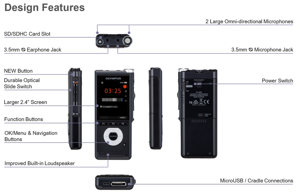 Olympus DS2600 Professional Voice Recorder