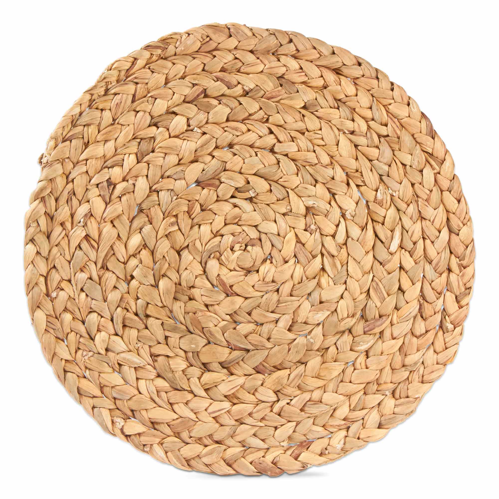 Natural Braided Water Hyacinth Round Placemat – Breed and
