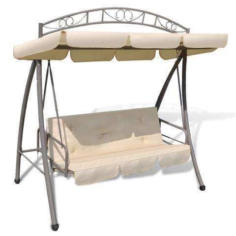 patio swing with arched canopy